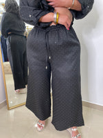 Load image into Gallery viewer, #14 Black Dots Detail Palazzo Pants
