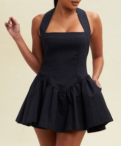 MINI CORSET HALTER DRESS