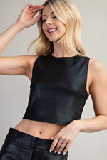 Load image into Gallery viewer, **SALE** METALLIC KNIT CROP TOP
