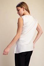 Load image into Gallery viewer, NECK ASYMMETRIC DRAPE TOP
