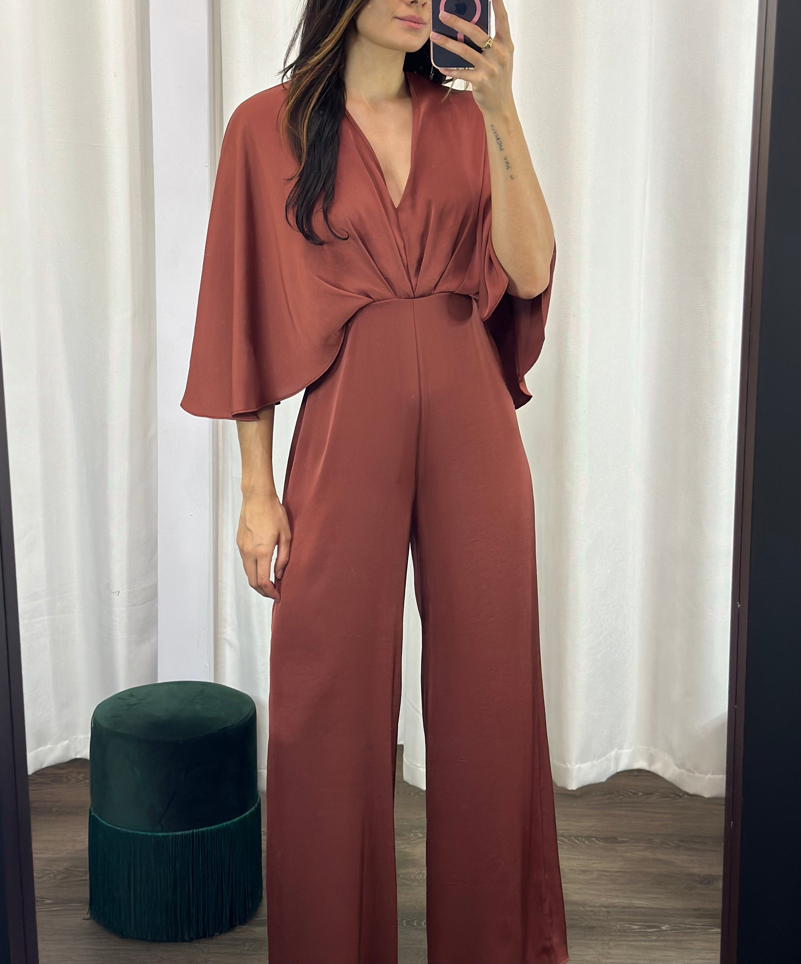 V NECK JUMPSUIT