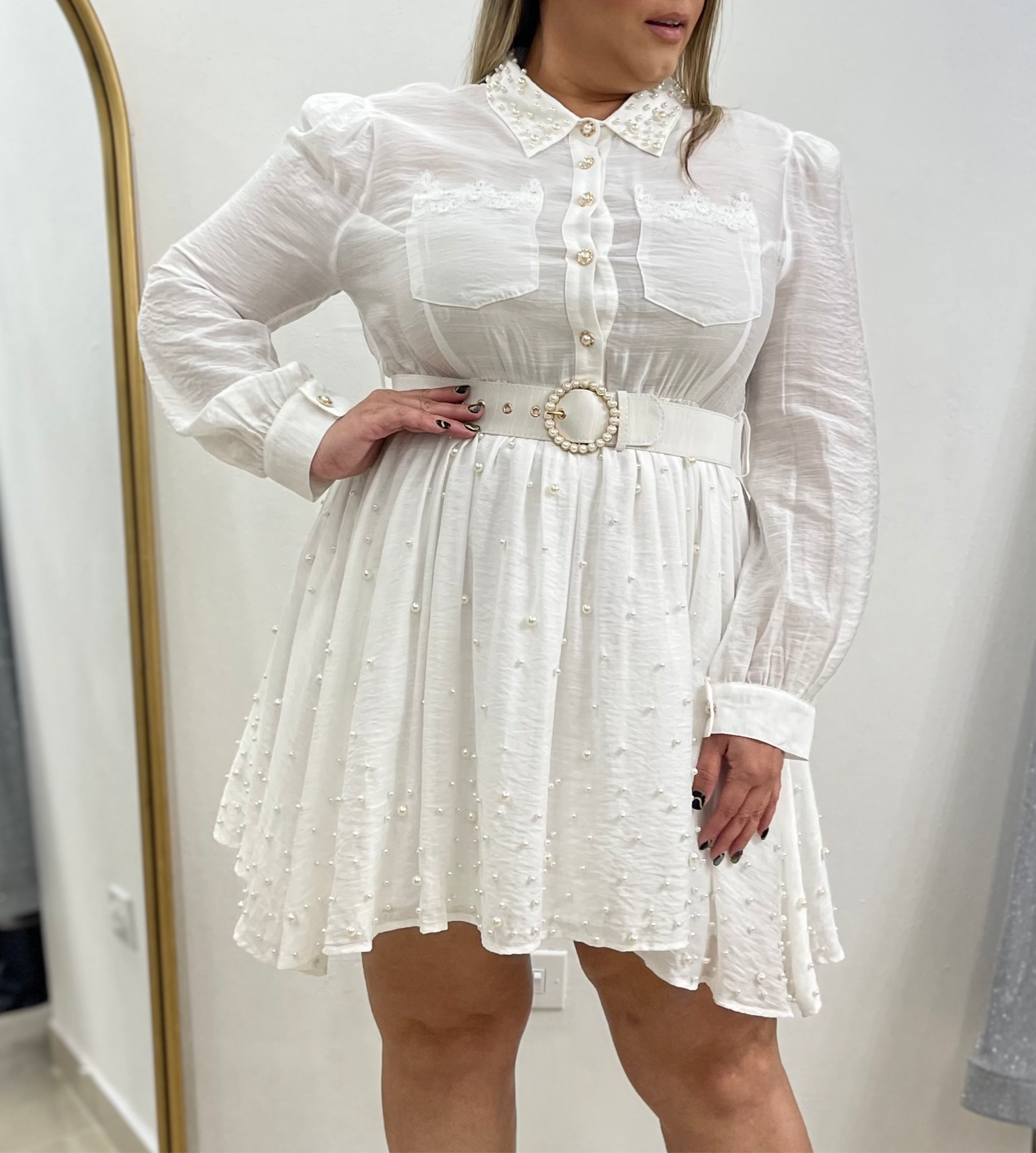 Pearls Detail Dress