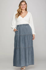 Load image into Gallery viewer, #13 Denim Maxi Skirt
