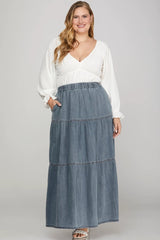 #13 Denim Maxi Skirt