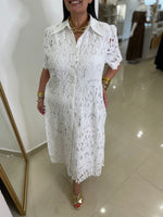 Load image into Gallery viewer, Crochet Midi Dress
