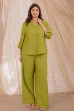 Load image into Gallery viewer, #12 Lime Dots Detail Palazzo Pants
