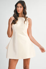 Load image into Gallery viewer, SATIN BACK BOW MINI DRESS
