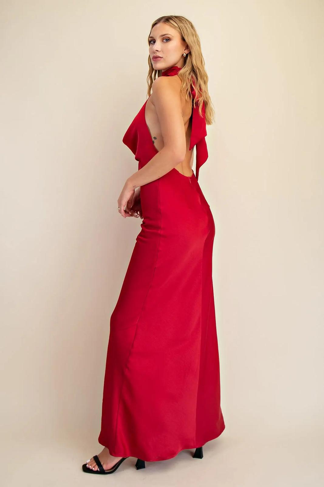 **SALE** HALTER BACKOFF DRESS