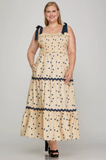 Load image into Gallery viewer, #2 Polka Dots Maxi Dress
