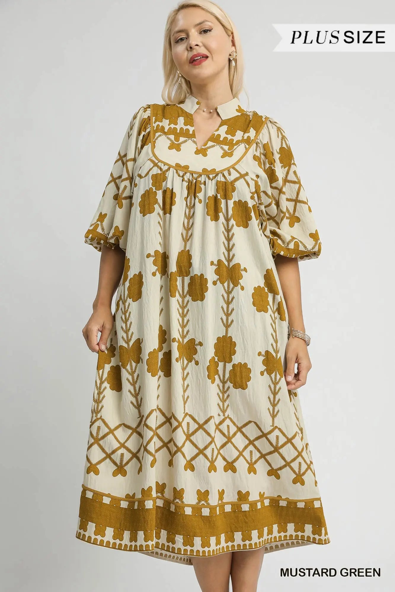 Printed Midi Dress