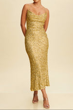 Load image into Gallery viewer, SEQUINS MIDI DRESS
