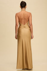 **SALE** HALTER BACKOFF DRESS