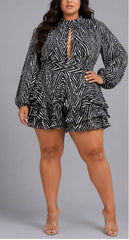 Printed Ruffle Romper