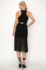 **SALE** FRINGES MIDI DRESS