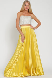 Pleated Gold Skirt