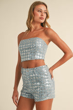 Load image into Gallery viewer, Denim Sequins Set
