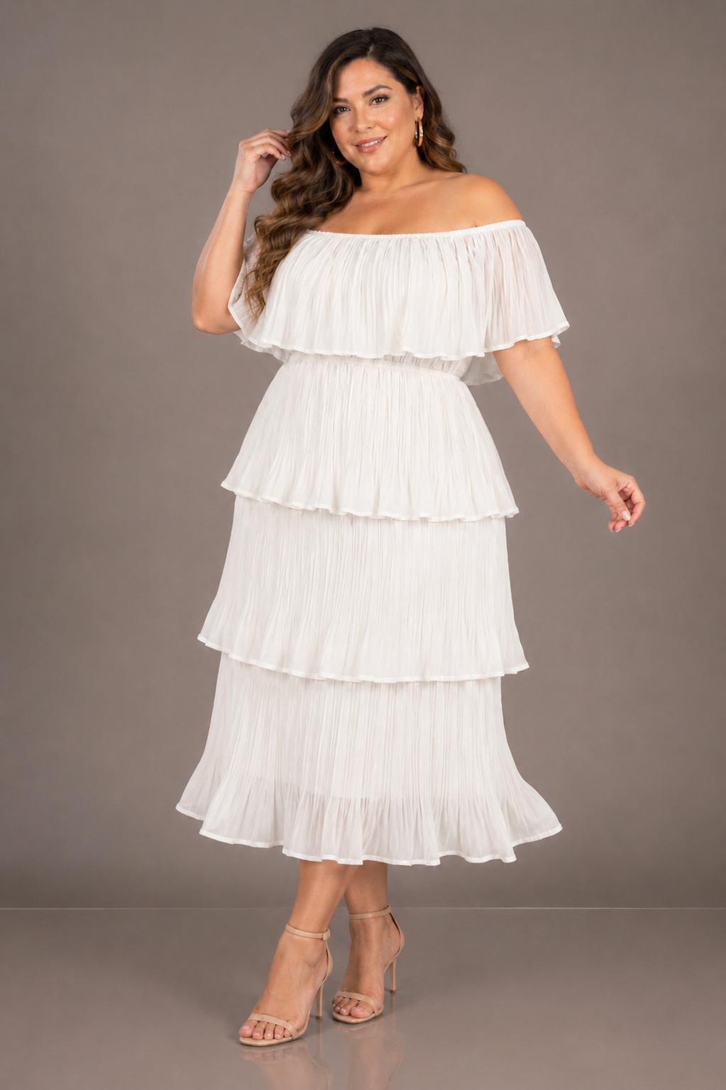 Pleated Midi Dress