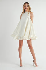 Load image into Gallery viewer, **SALE** TAFFETA RUFFLE MINI DRESS
