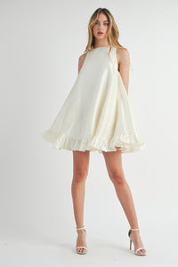 **SALE** TAFFETA RUFFLE MINI DRESS