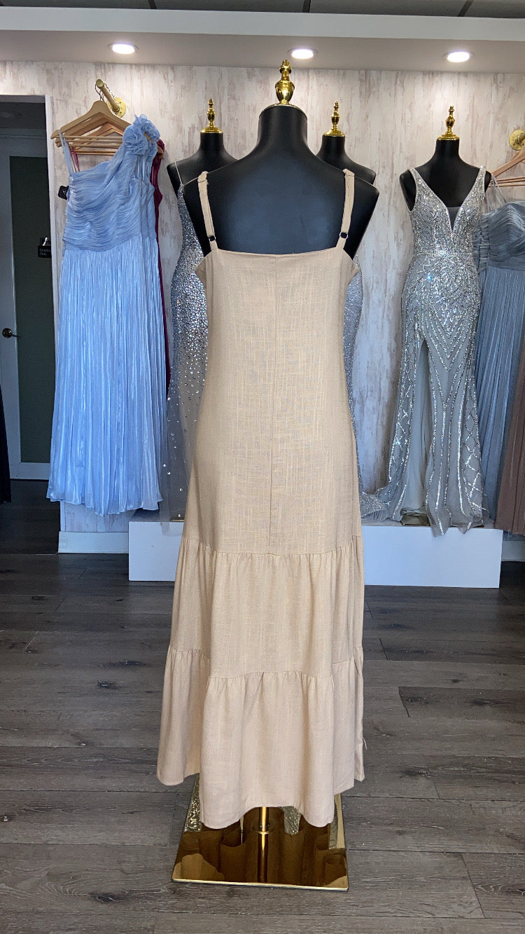 EMBROIDERED MIDI DRESS