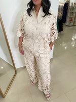 Load image into Gallery viewer, #18 Cream Lace Pants Set
