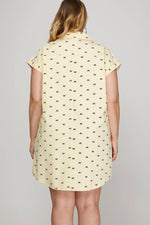 Load image into Gallery viewer, #2 Bow Print Shirt Dress
