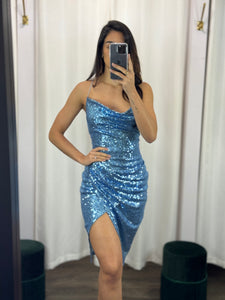 **SALE** Blue Sequins Dress