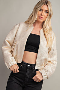 **SALE** METALLIC BOMBER JACKET