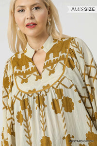 Printed Midi Dress
