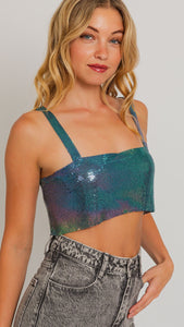 **SALE** SEQUINS CROP TOP