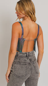 **SALE** SEQUINS CROP TOP