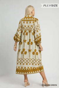 Printed Midi Dress