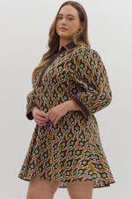 Load image into Gallery viewer, Geometric Print Mini Dress
