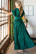 Load image into Gallery viewer, Pleated Satin Dress
