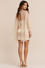 Load image into Gallery viewer, SATIN MINI DRESS WITH CAPE
