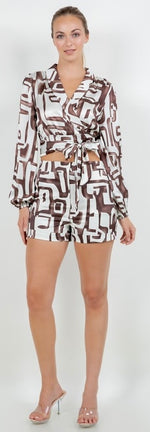 Load image into Gallery viewer, SATIN TOP &amp; SHORT SET

