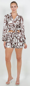 SATIN TOP & SHORT SET