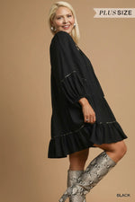 Load image into Gallery viewer, Black Tunic Dress
