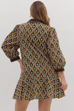 Load image into Gallery viewer, Geometric Print Mini Dress
