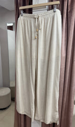 Load image into Gallery viewer, #13 Cream Linen Palazzo Pants

