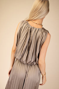 Sleeveless Pleated Top