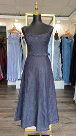 Load image into Gallery viewer, DENIM MIDI DRESS
