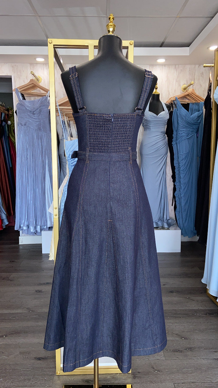 DENIM MIDI DRESS