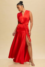 Load image into Gallery viewer, SATIN MAXI DRESS
