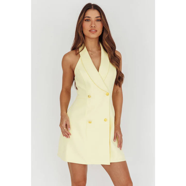 Halter Blazer Dress