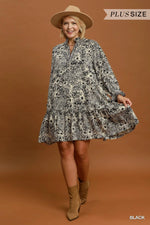 Load image into Gallery viewer, FLORAL PRINTED TIERED DRESS

