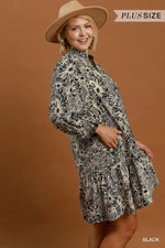 Load image into Gallery viewer, FLORAL PRINTED TIERED DRESS
