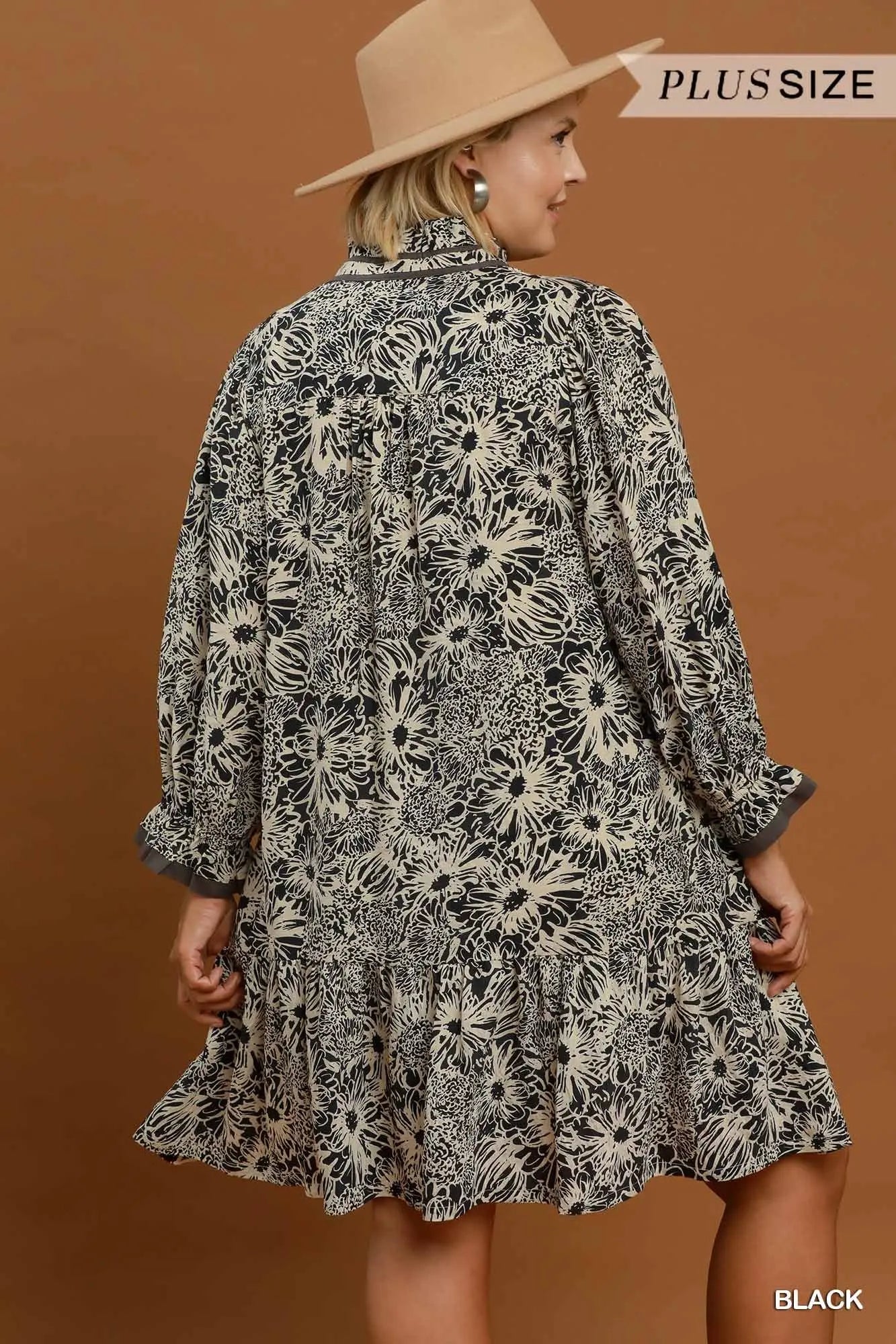 FLORAL PRINTED TIERED DRESS