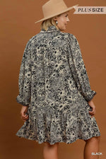 Load image into Gallery viewer, FLORAL PRINTED TIERED DRESS
