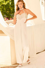 Load image into Gallery viewer, **SALE** White Rhinestone Jumpsuit
